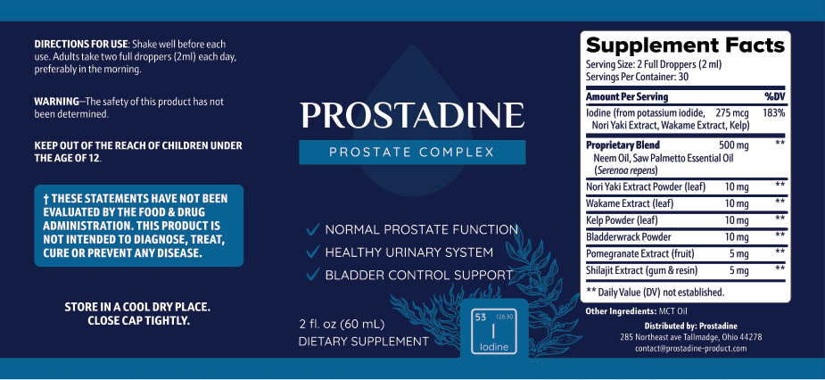 main-label prostadine ingredients