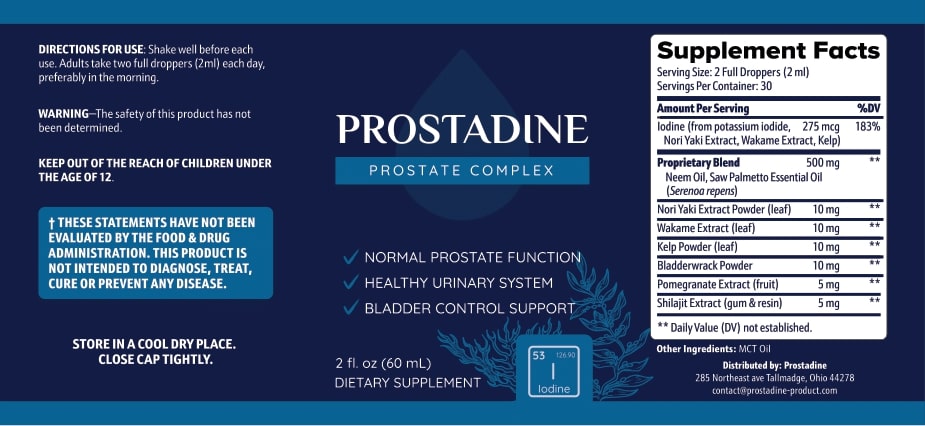prostadine ingredients