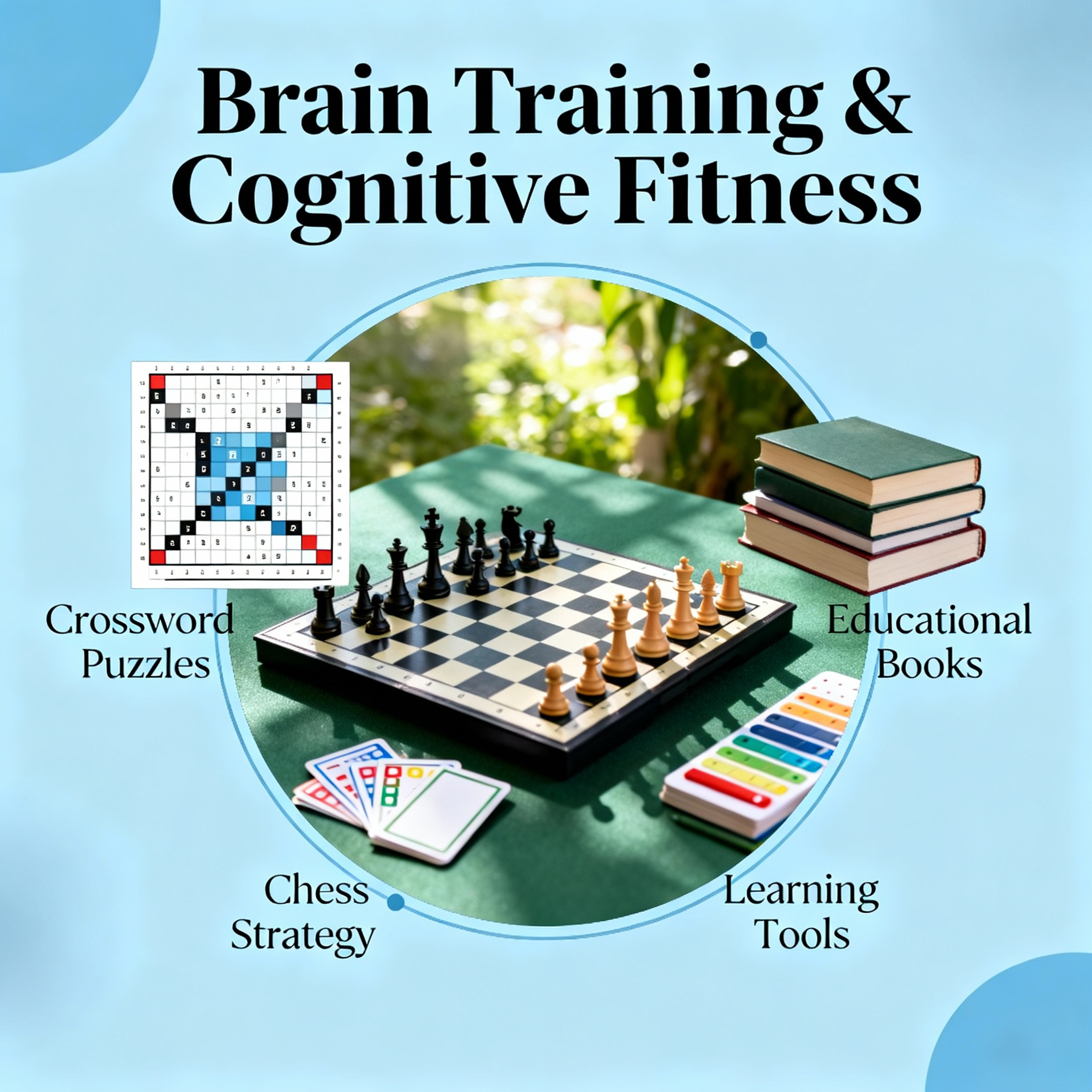 Natural brain healthy foods including blueberries nuts salmon avocado and omega-3 rich ingredients for cognitive function